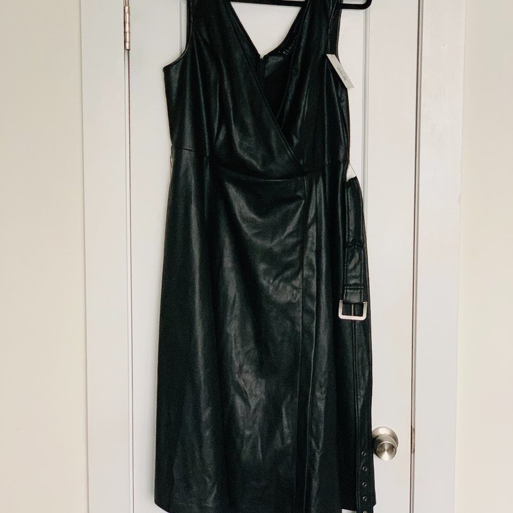 Faux Leather Dress